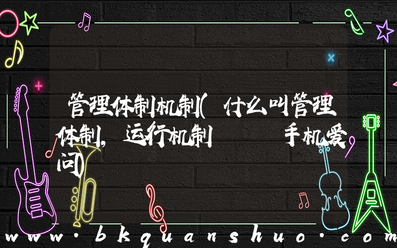 管理体制机制(什么叫管理体制，运行机制 – 手机爱问)